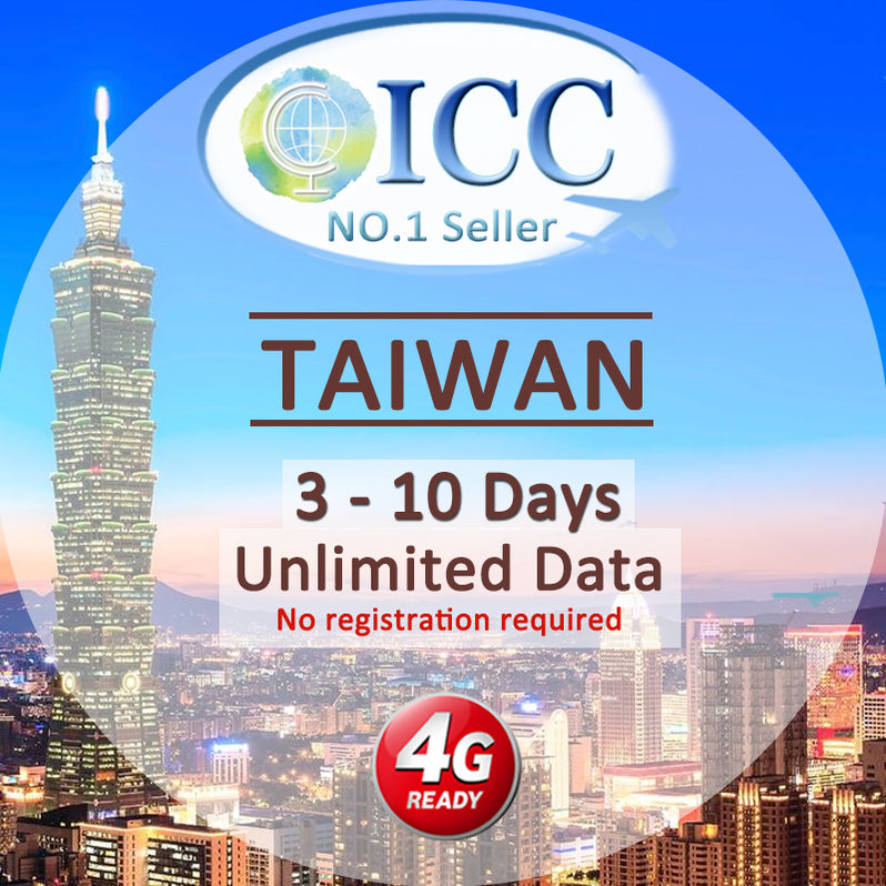 ICC SIM Card Taiwan 3 10 Days Unlimited Data No Registration Requir   Taiwan 3 798x798 