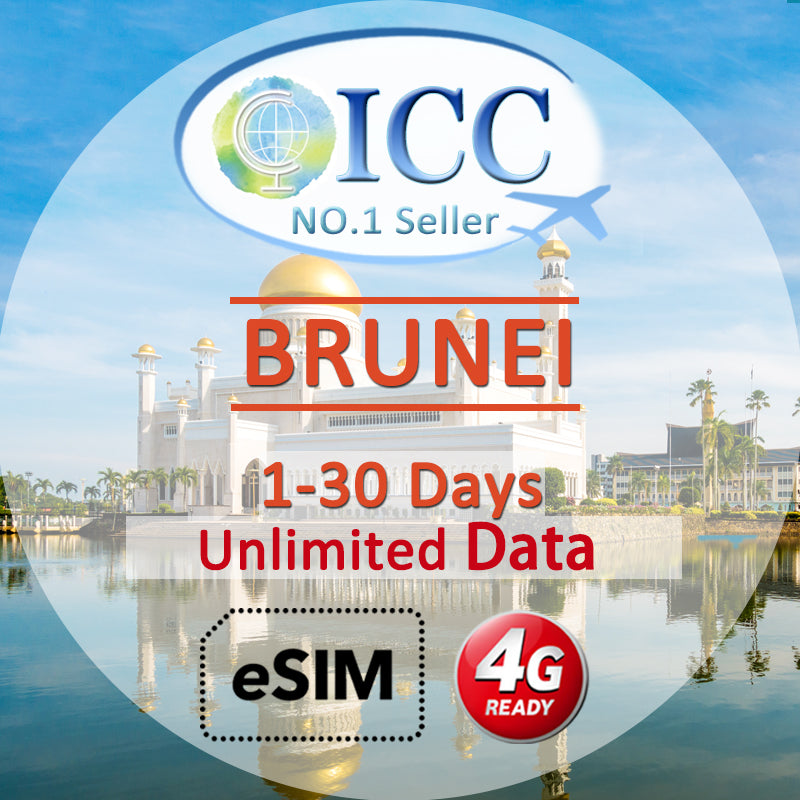 ICC ESIM - Brunei 1-30 Days Unlimited Data SIM (24/7 Auto Deliver ESIM ...